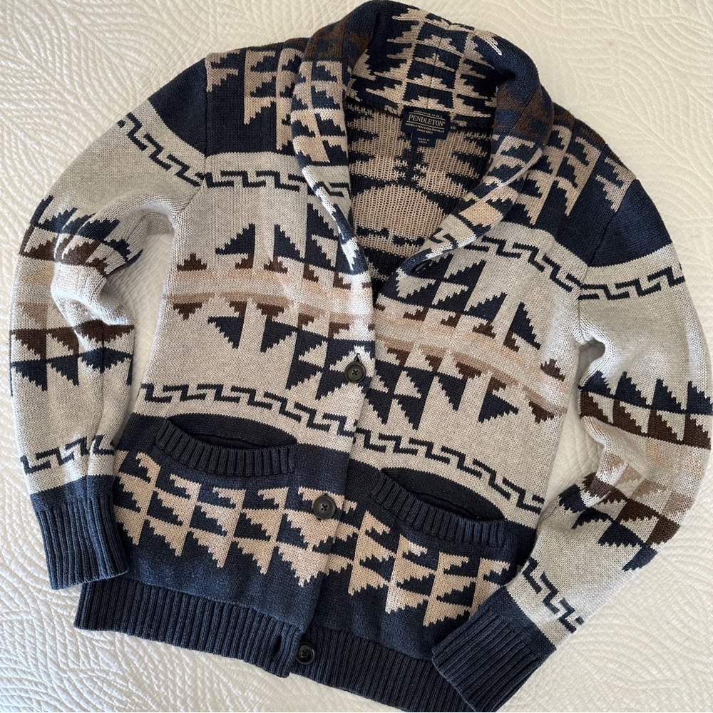 Pendleton Iconic Shawl Collar Cardigan Sweater, XS